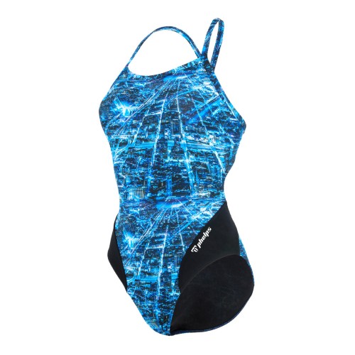 Aquasphere Mid Back Print City Women's Multi/Royal Blue