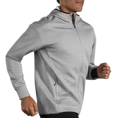 Brooks Activate Midweight Hood Men's Heather Ash/Black