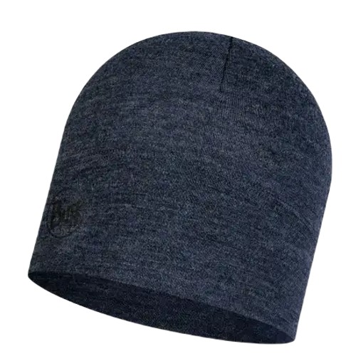 Buff Merino Midweight Beanie Night Blue