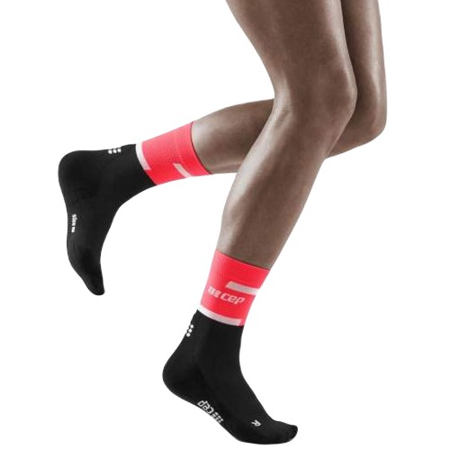 CEP The Run Mid Cut Socks 4.0 Women's Pink/Black