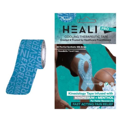 Heali Pro KT Tape Roll Blue 20 Pre-Cut Strips