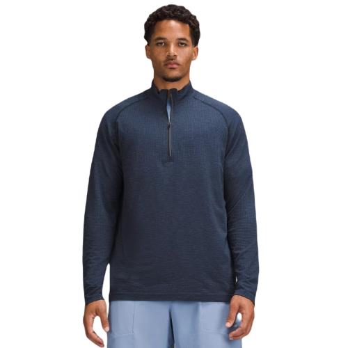 Lululemon Metal Vent Half Zip Men's Mineral Blue/True Navy