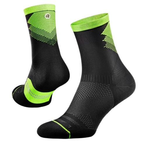 Rockay Razer Crew Socks Unisex Black/Lime