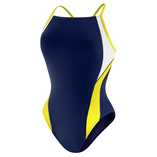 Speedo Launch Crossback (Y) Female Youth Navy/Gold
